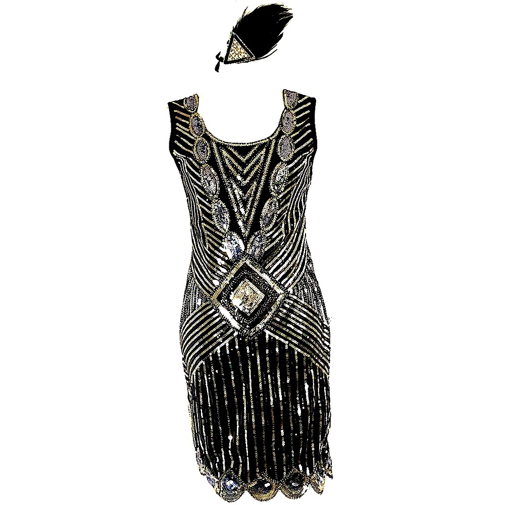 Dress w/ Feather Head Piece